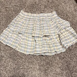 NWT Aerie Plaid Ruffle Layered Skirt